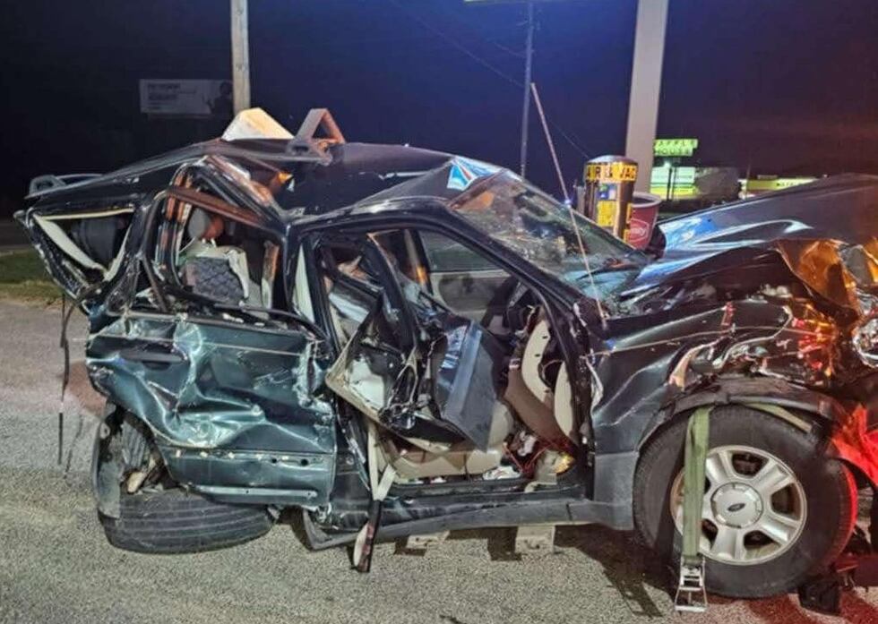 El choque múltiple dejó a una persona gravemente herida.