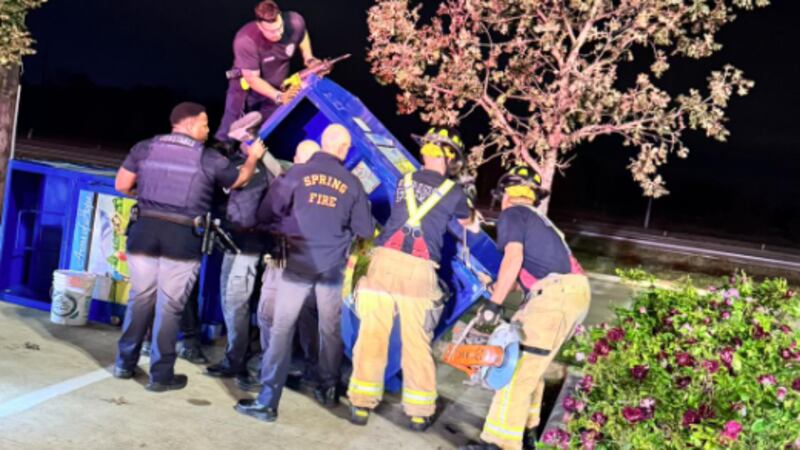 A man was found dead inside a donation box early Monday morning, according to a Facebook post...